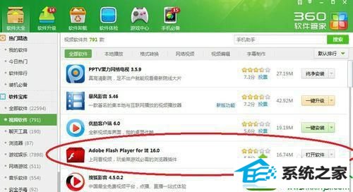 查看FLAsH是否是最新版本 win10系统播放视频出现黑屏但是有声音的解决方法